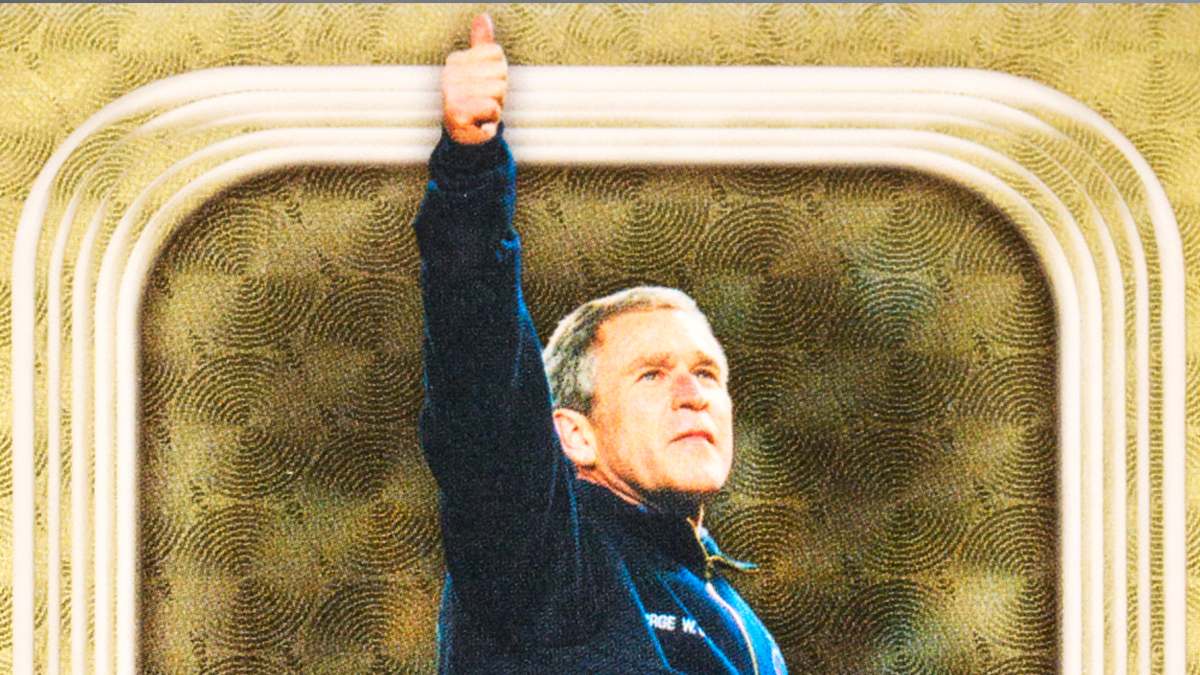 First Look: George Bush’s Iconic First Pitch Gets Its Own Card in 2026 Topps Chrome Baseball